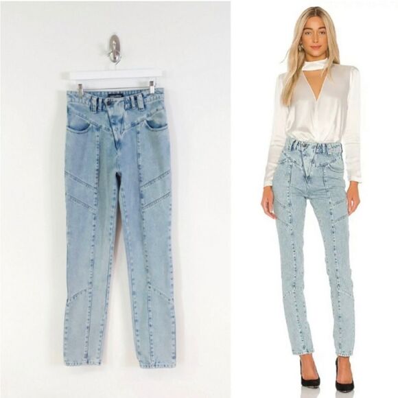Retrofete Taylor Jeans Revolve in Light Wash Denim - Picture 1 of 10